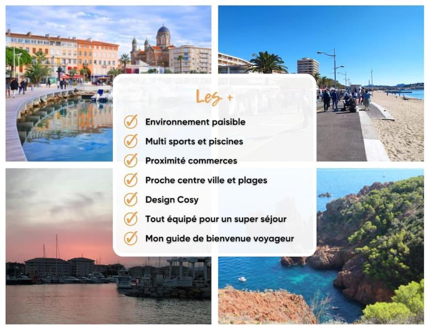 Apartamento Ideal Saint Raphael Piscine Clim Parking Exterior foto